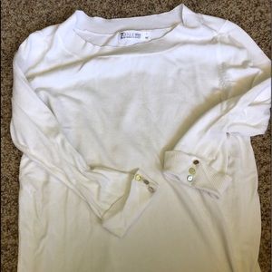 NY&Co White 3/4 sweater
